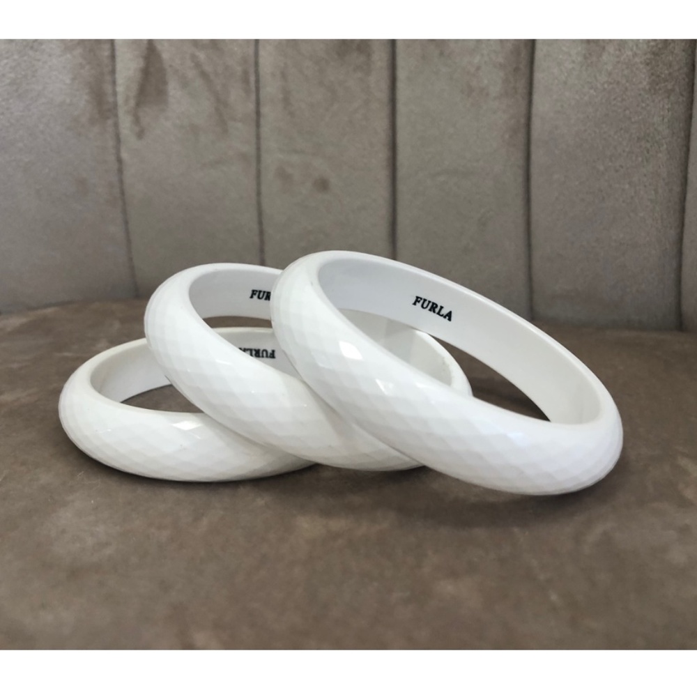 FURLA White Bangle Bracelets